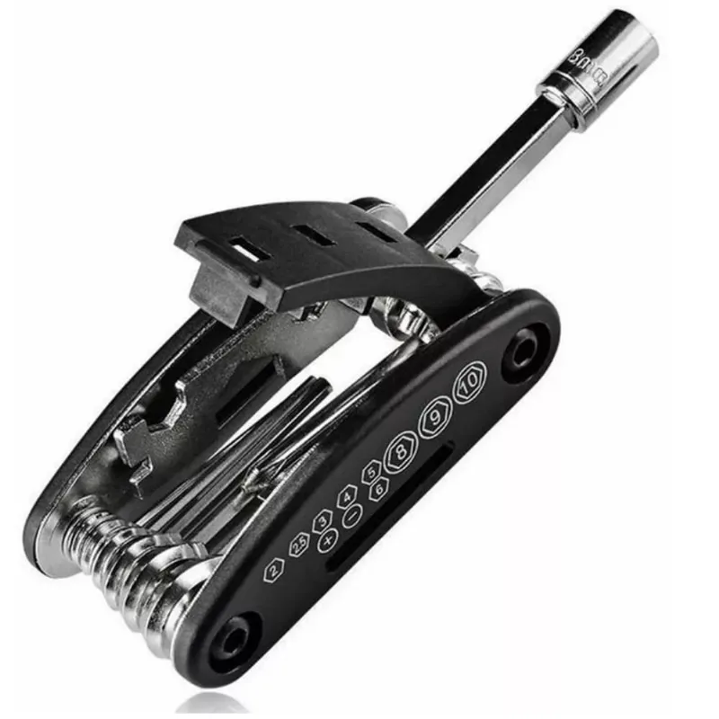 Chave Bicicleta 16 Em 1 Bike Multifuncional Aço Resistente Manutenção Ergonômica Versátil Precisão