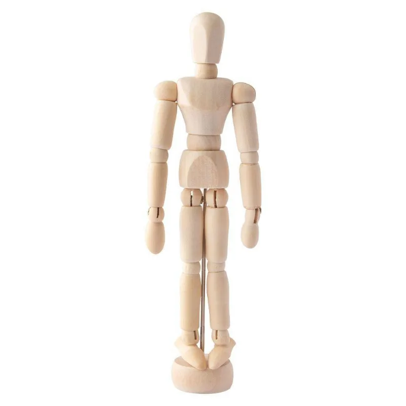 Boneco Articulado De Madeira 20cm - Moment