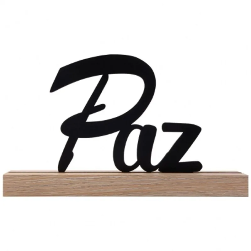 Letreiro Paz Moment Mdf 19,7cm x 3,8cm x 8,4cm - Moment - Utilidades E Casa