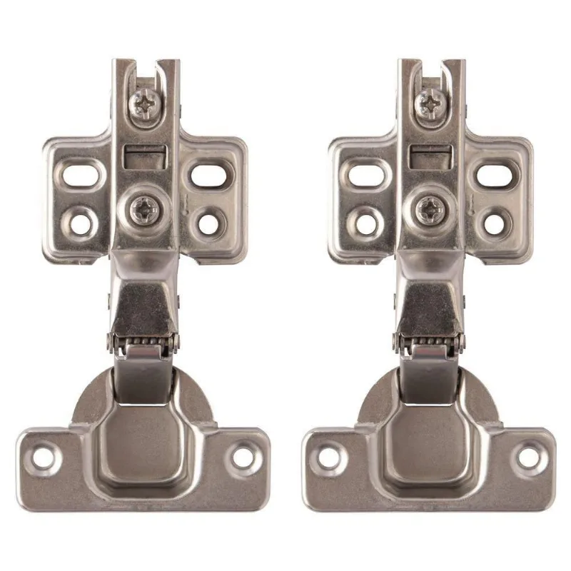 Kit 2 Dobradiças Curvas com Amortecimento 10,8x6x2cm Prata Hutz