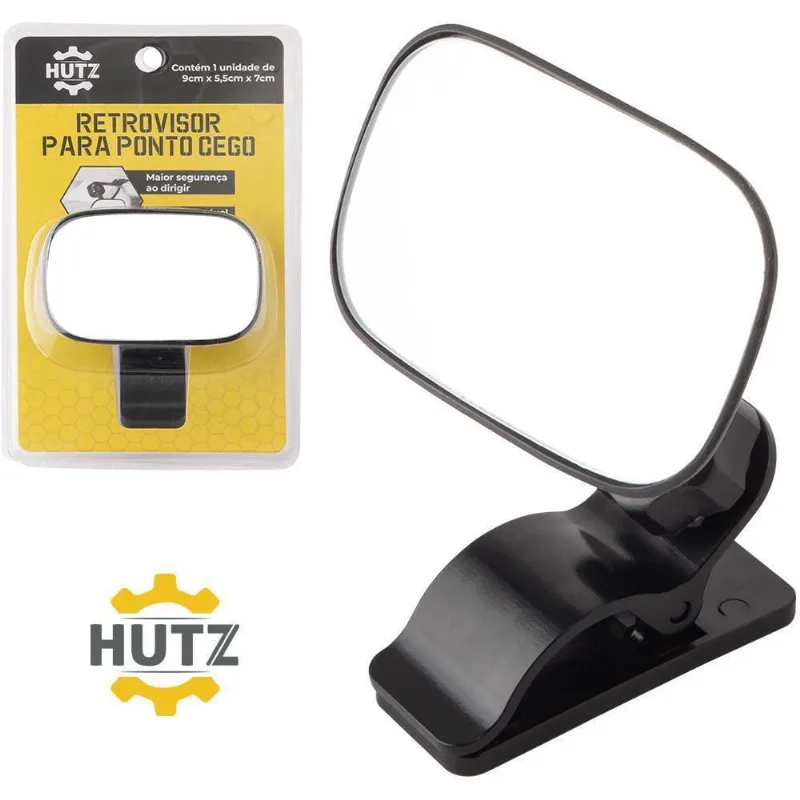 Retrovisor Para Ponto Cego Com Presilha Para Carro 9X5,5X7Cm
