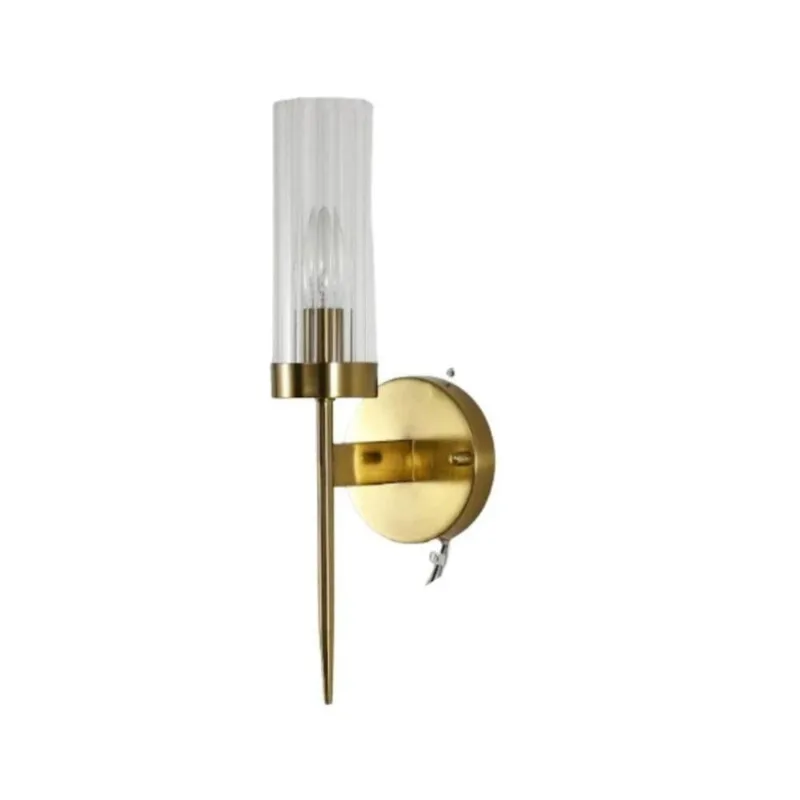 Arandela Dcb00275 para 1 Lâmpada E14 em Alumínio com Vidro Transparente Bronze