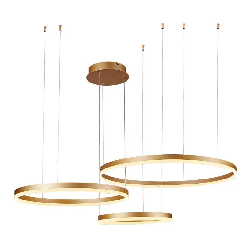 Lustre Pendente Sindora Qd05348 Dourado Led Bivolt - SINDORA