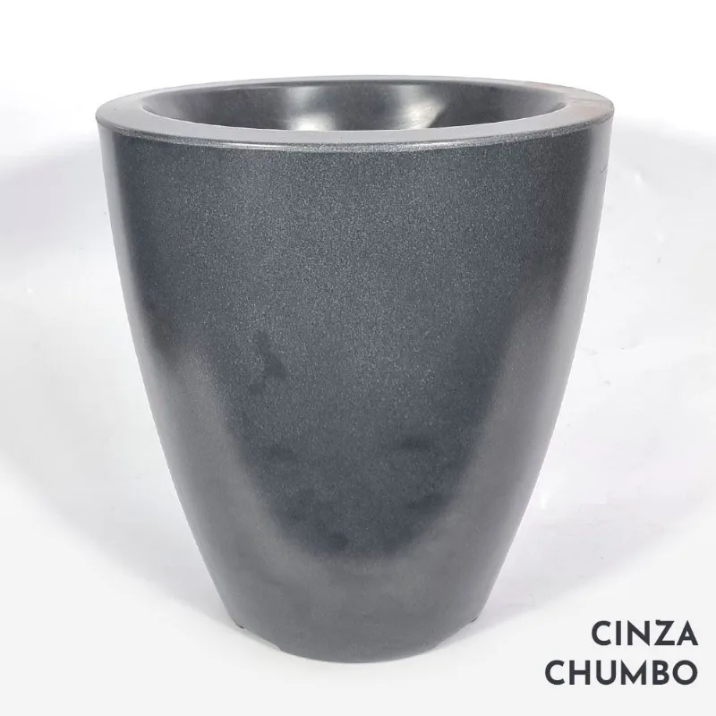Vaso Coimbra Polietileno n°0 Cinza Chumbo Vouga Decor