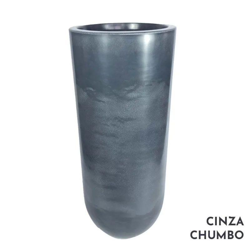 Vaso Sintra Polietileno n°1 Cinza Chumbo Vouga Decor
