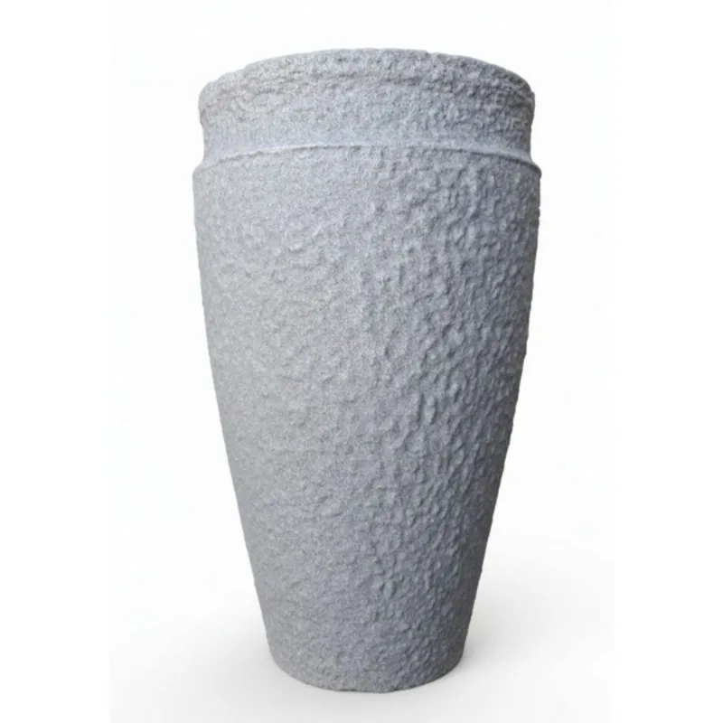 Vaso Cone Stone N1 Stp1 Cinza Pedra Vouga Decor