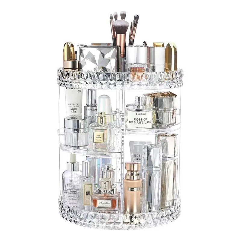 Organizador Acrílico Giratório Jóias Maquiagem e Cosmeticos Grande 34X24cm