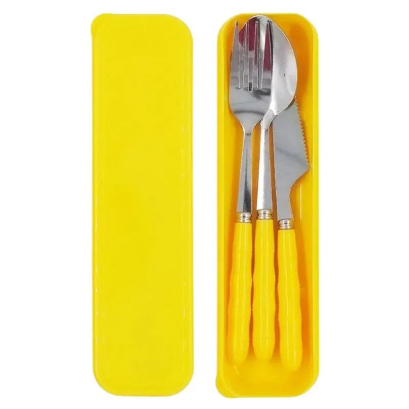 Jogo De Talheres Watts 3 Peças Amarelo Inox (MP)