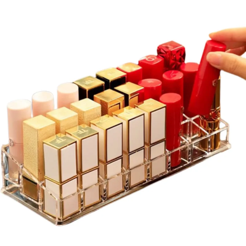 Porta Batom Organizador De Cosmeticos Maquiagem Acrilico 24 Lugares