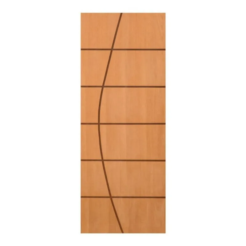 Folha de Porta Frisada Sarrafeada para Verniz VR102 Curupixá Alvorada Folha de Porta Frisada Sarrafeada para Verniz Curupixá VR102 210x60cm