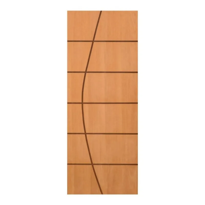 Folha de Porta Frisada Sarrafeada para Verniz VR102 Curupixá Alvorada Folha de Porta Frisada Sarrafeada para Verniz Curupixá VR102 210x70cm