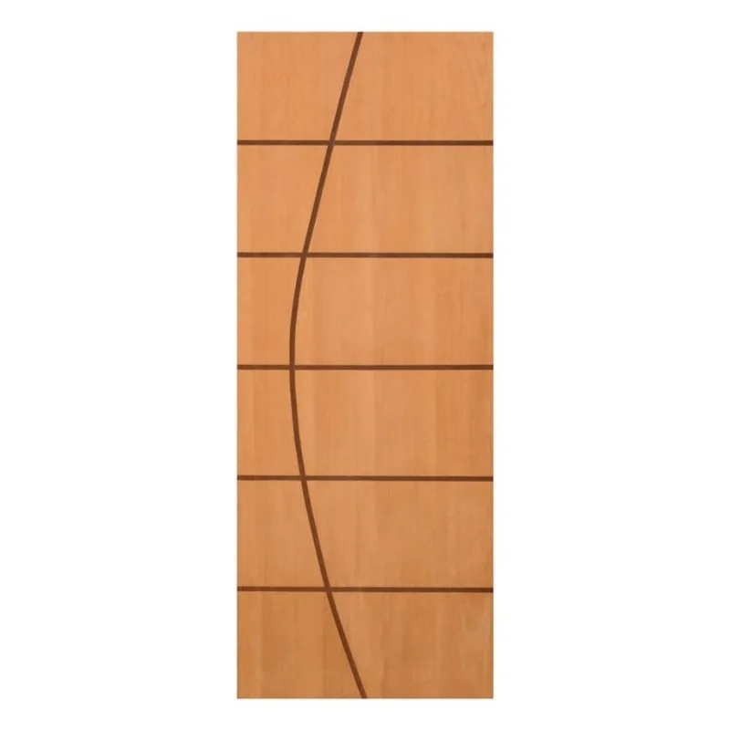 Folha de Porta Frisada Sarrafeada para Verniz VR102 Curupixá Alvorada Folha de Porta Frisada Sarrafeada para Verniz Curupixá VR102 210x62cm