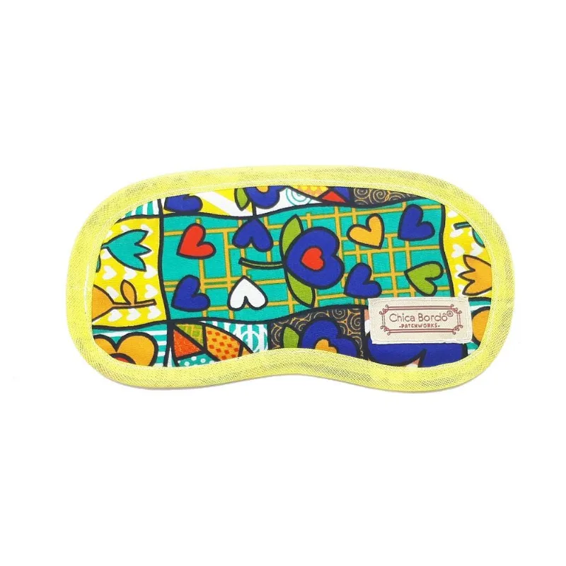 Tapa Olhos Floral Chica Bordô