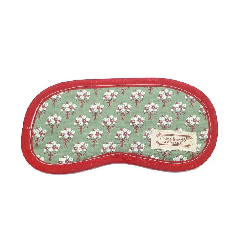 Tapa Olhos Floral Chica Bordô