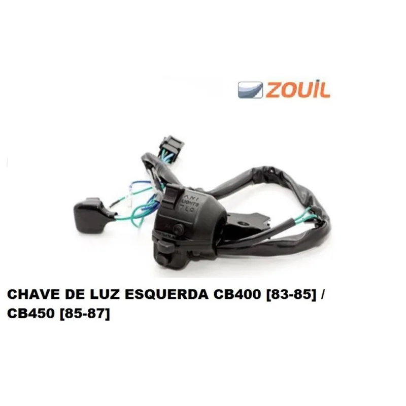 Chave De Luz Interruptor Cb 400 Cb 450 Lado Esquerdo Zouil Chave De Luz Interruptor Cb 400 Cb 450 Lado Esquerdo Zouil