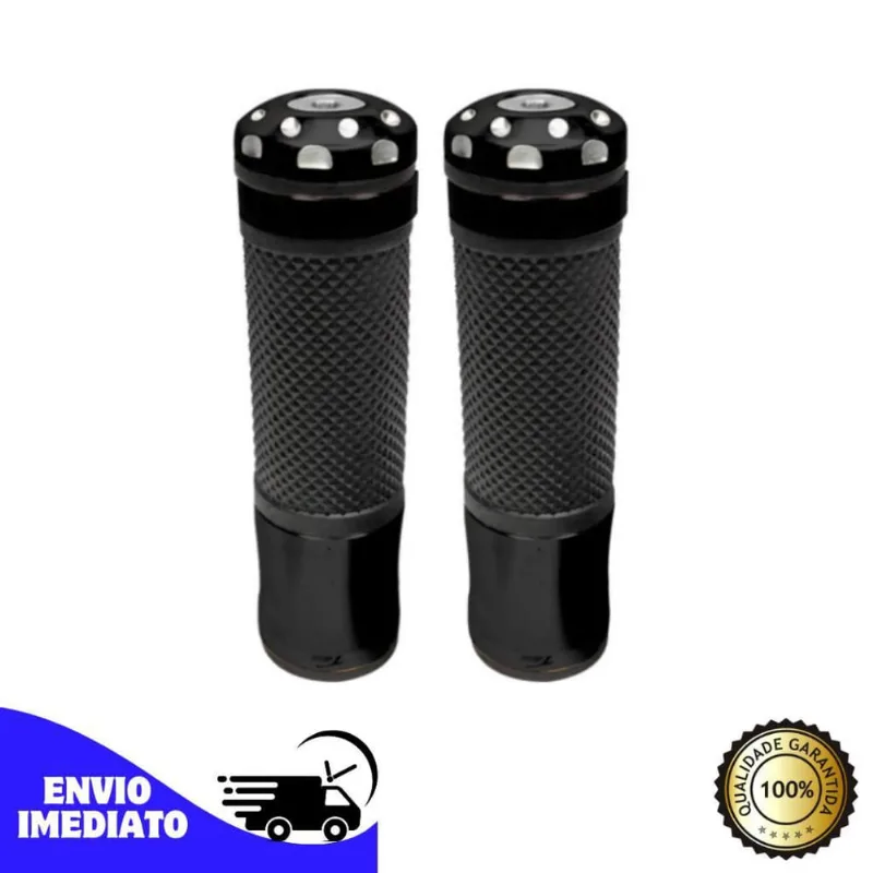 Par Manopla Punho Moto Esportiva Alumínio Borracha Modelo