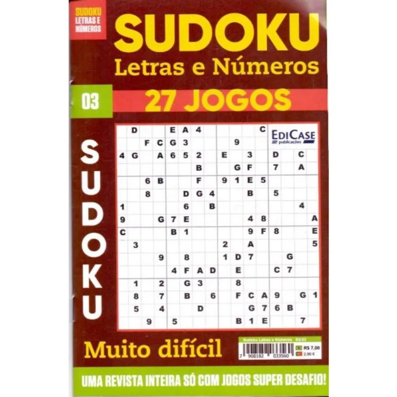 Sudoku Letras e Números Ed. 03