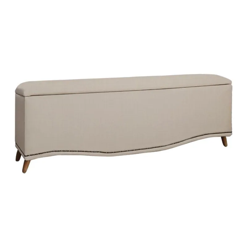 Calçadeira Sapateira Baú Holanda 1,95 Linho Capuccino - Star Confort - Não Disponível