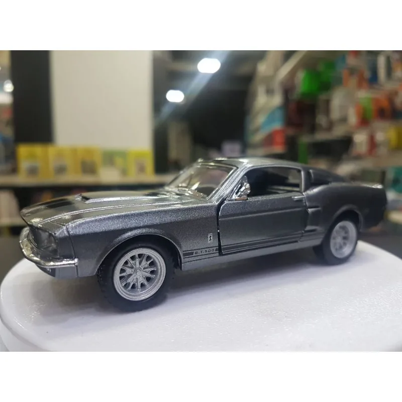 Miniatura Shelby GT500 1967 1:38 Cinza - Eleonor, 60 Segundos - Kinsmart KT5372D