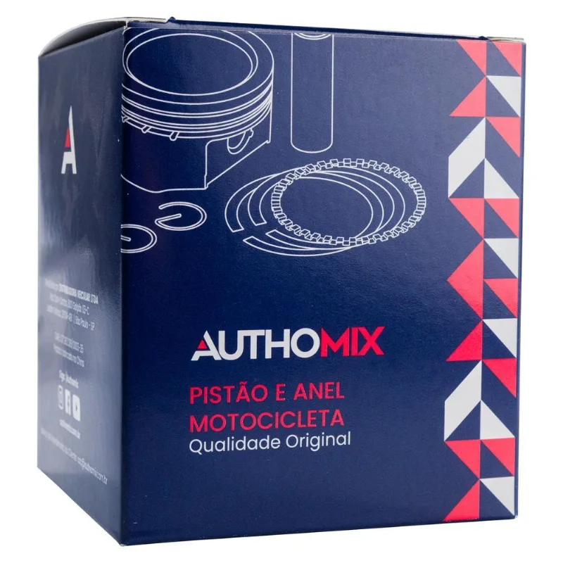 Pistão Com Anel Authomix / C 100 Dream / Biz 100 - Pa7908075