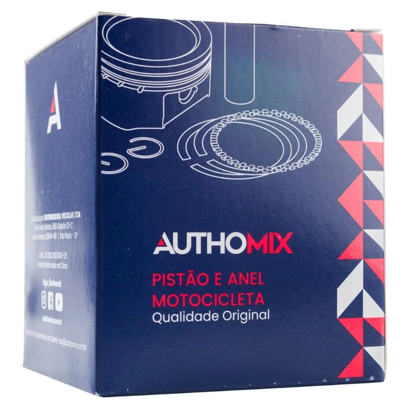 Pistão Com Anel Authomix / Cbx 250 Twister / Xr 250 Tornado