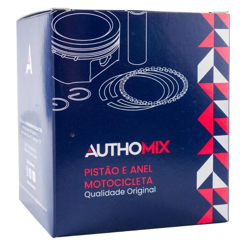 Pistão Com Anel Authomix / Ys 150 Fazer / Xtz 150 Crosser