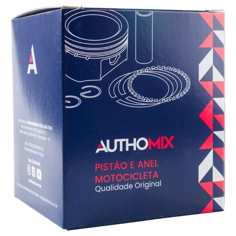 Pistão Com Anel Authomix / Pop 110i / Biz 110i - Pa7985575