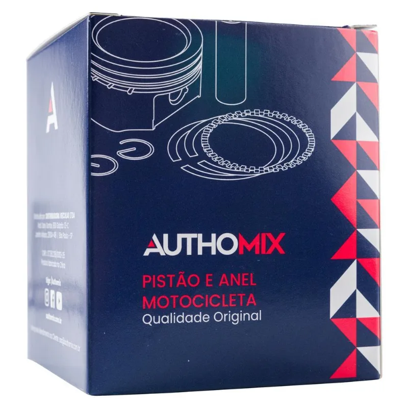 Pistão Com Anel Authomix / Ys 250 Fazer - Pa7980650