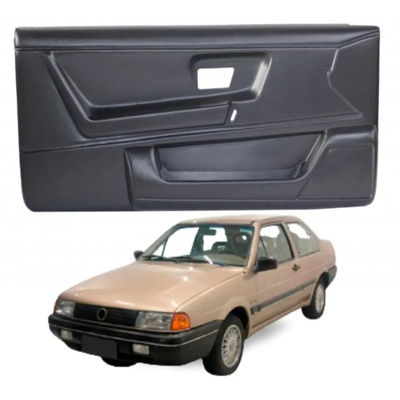 Forro Porta Dianteira Santana 85-91 2 Portas Preto Com Bolsa