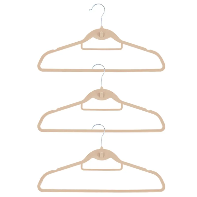 Conjunto 3 Cabides Toq de Veludo com Gancho OIKOS LAV00444SOR