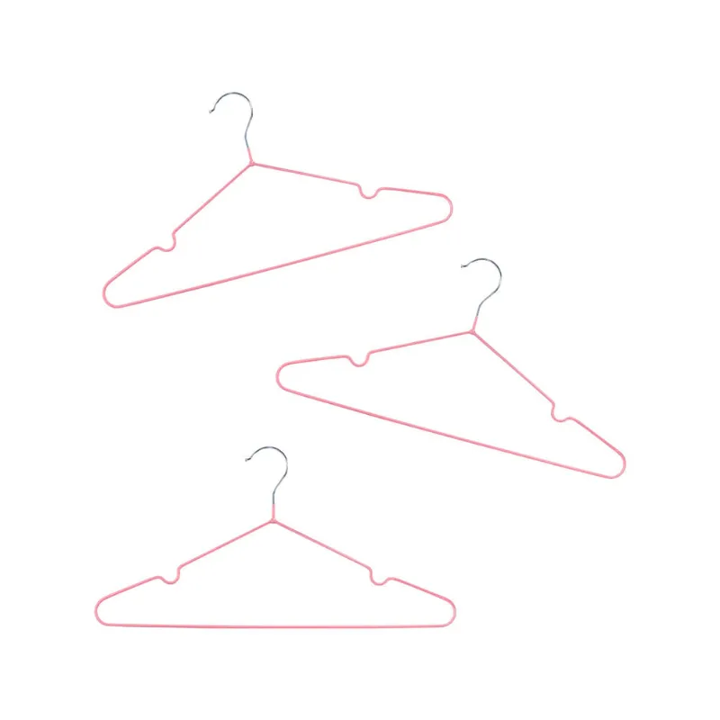 Conjunto 3 Cabides Finesse de Metal e PVC OIKOS LAV00450SOR
