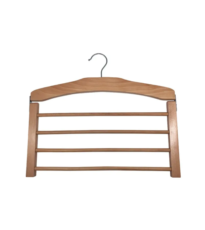 Cabide Para Guarda-Roupa Oikos Madeira com 4 Barras - OIKOS - Organização