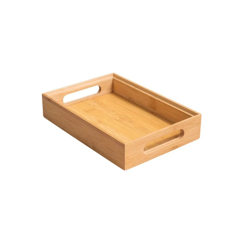 Caixa Vazada De Bambu Empilhavel 22X15,1X4,5Cm Oikos