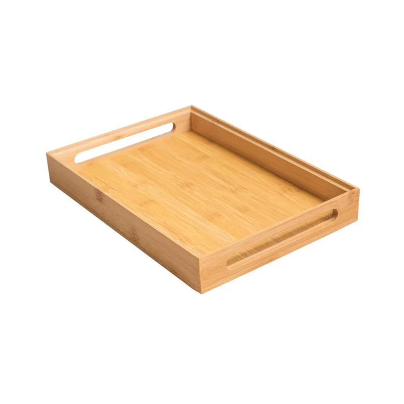 Caixa Vazada De Bambu Empilhavel 31,8X23X4,5Cm Oikos