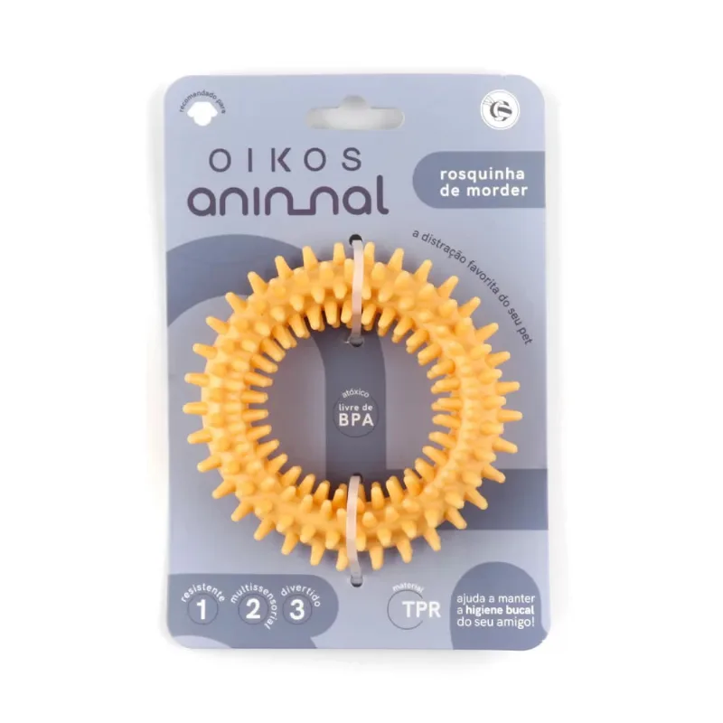 Argola Pet Oikos Animal Rosquinha de Morder TPR