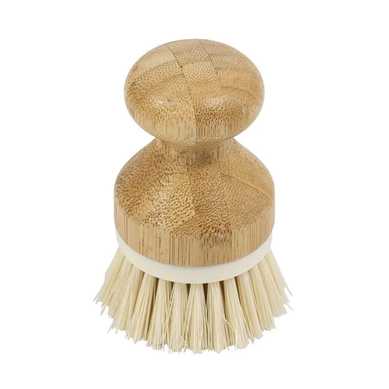 Escova De Bambu Oikos Redonda Off-white Para Limpeza - Oikos - Limpeza E Organização