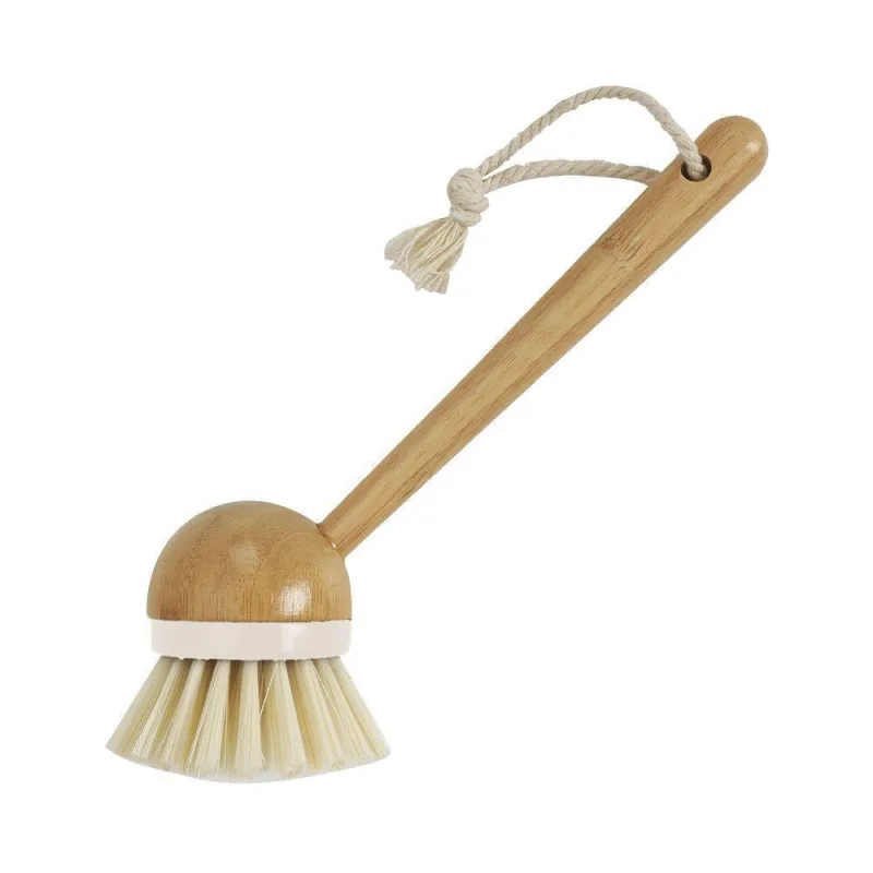 Escova De Bambu Oikos Redonda Com Cabo Para Limpeza Off-white - Oikos - Limpeza E Organização