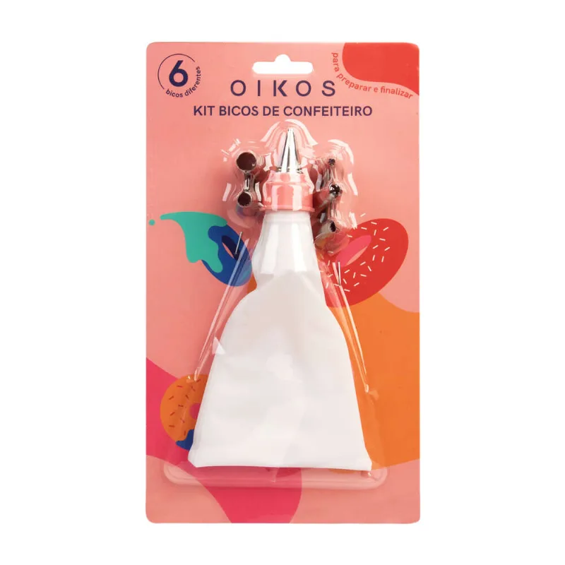 Kit Bico Confeiteiro 6 Peças Oikos