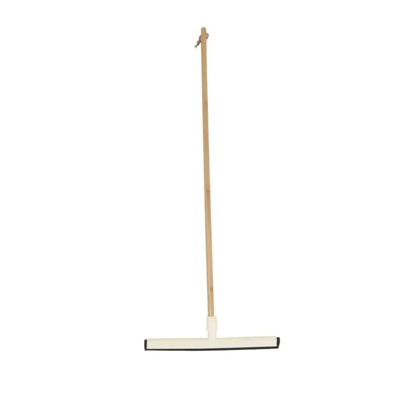 Rodo Branco Com Cabo De Bambu 124Cm Off White Oikos - Oikos - Casa E Organização