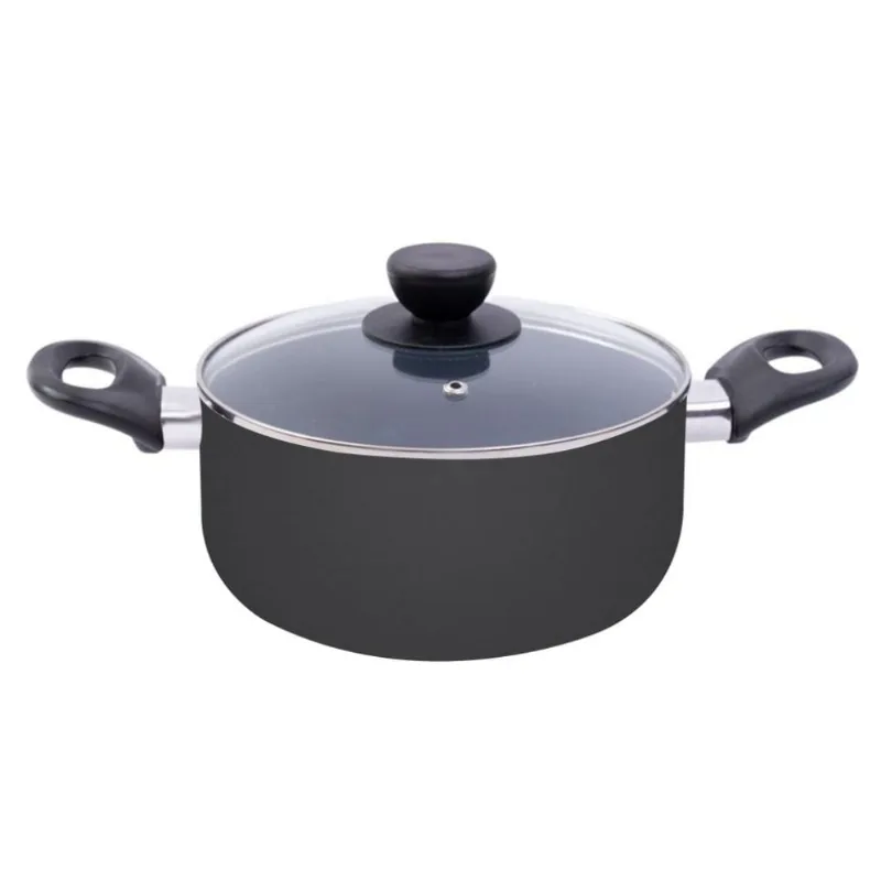 Caçarola Antiaderente Cor Preta Oikos 20cm