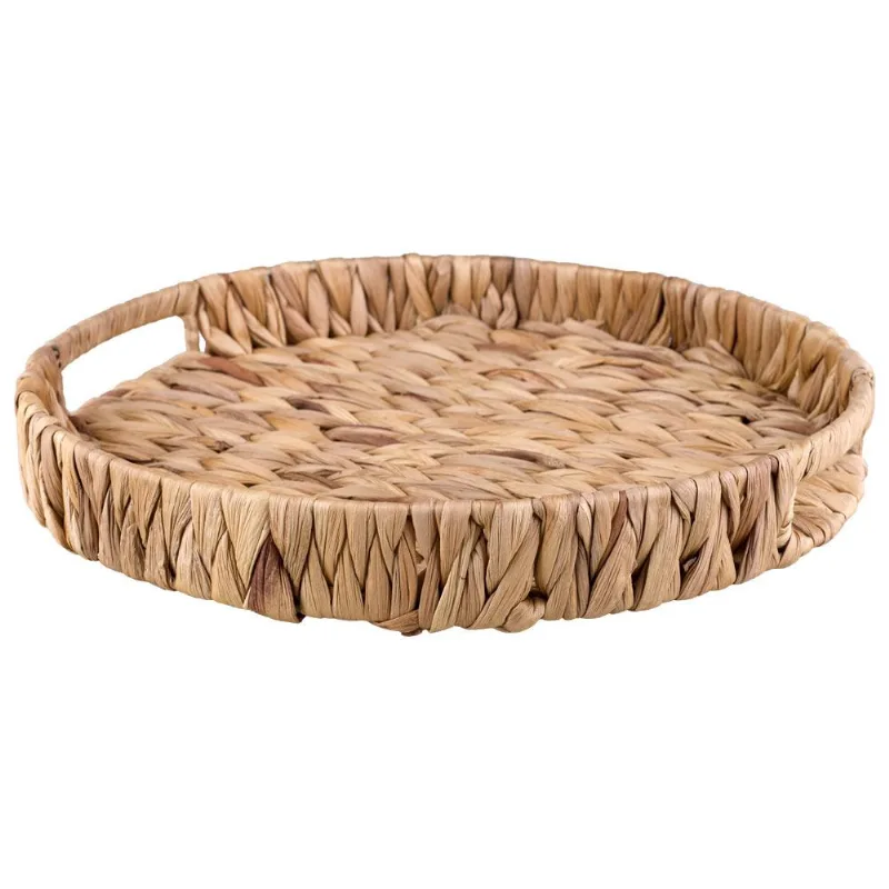 Bandeja Raízes 30cm Redonda com Alças Oikos