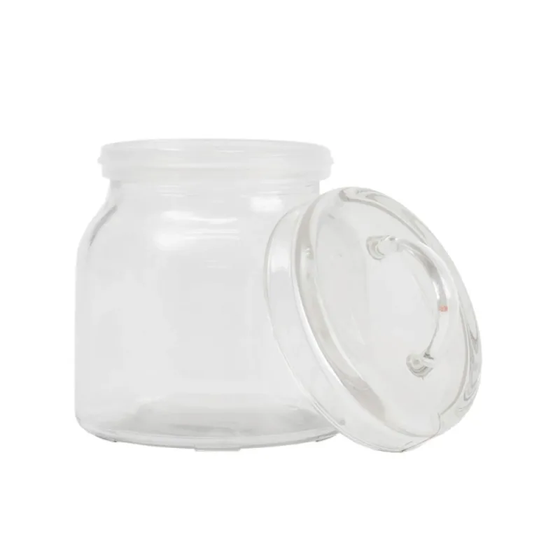 Pote Campo 500Ml De Vidro Com Alça Redondo Mozcada - Mozcada - Casa E Organização