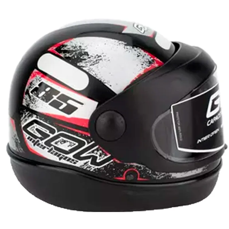 Capacete Gow Interlagos Preto E Prata 60 (MP) - Gow