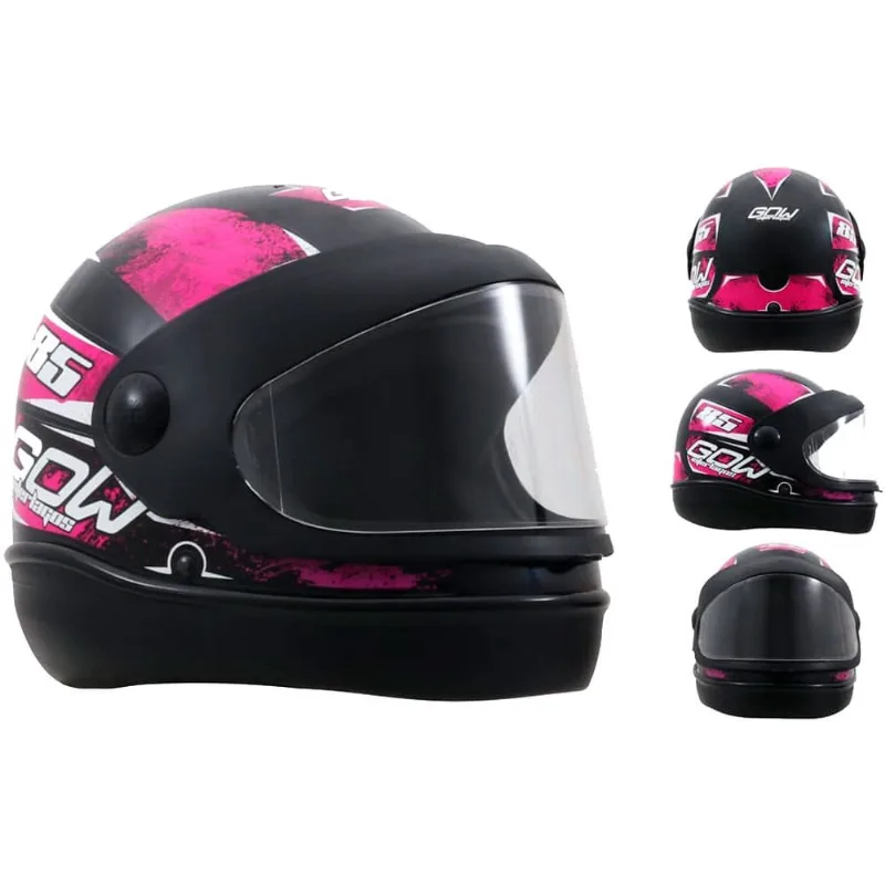 Capacete GOW Interlagos Preto E Rosa 60 (MP) - Gow