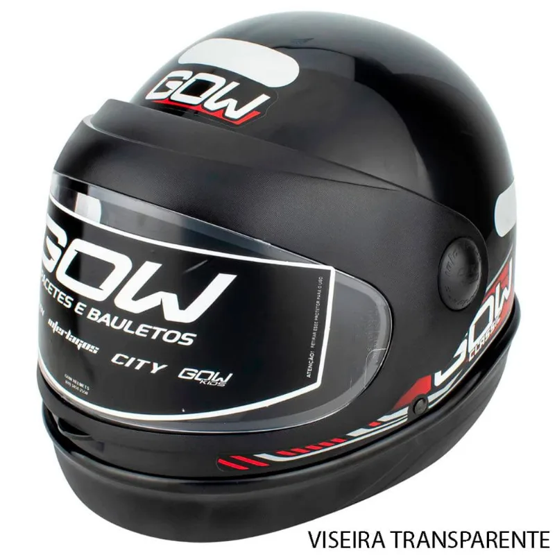 Capacete Gow Interlagos Classic Preto 56 (MP)