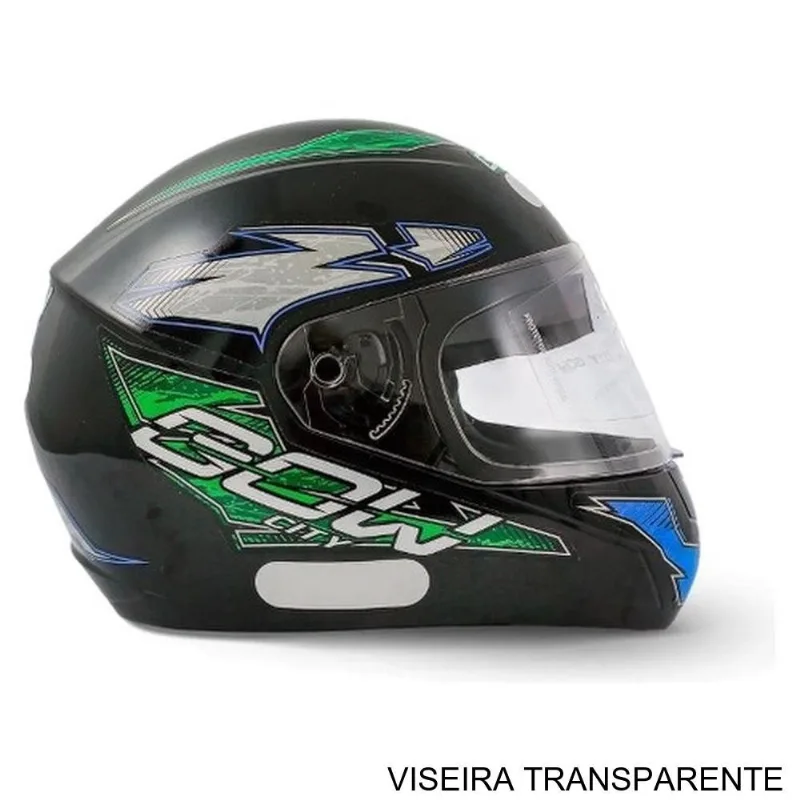 Capacete Gow City Preto E Verde 60 (MP) - Gow