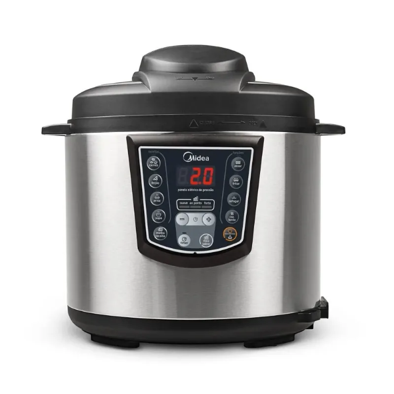 Panela Elétrica de Pressão Midea Digital 6L | Inox (220 V) - Midea