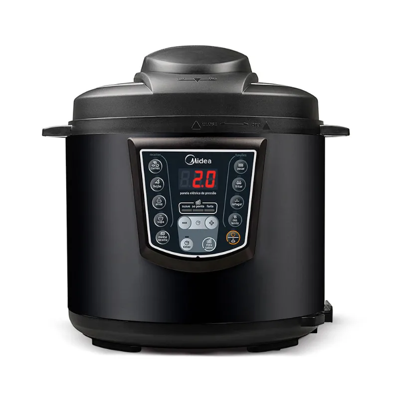 Panela de Pressão Elétrica 6 L Digital Preta Midea PPA70P2 - 220v - Midea