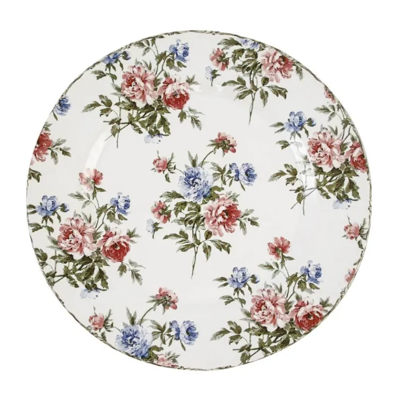 Prato Raso Cerâmica Romântica 2 Havan Casa By Alleanza - 28,5 cm