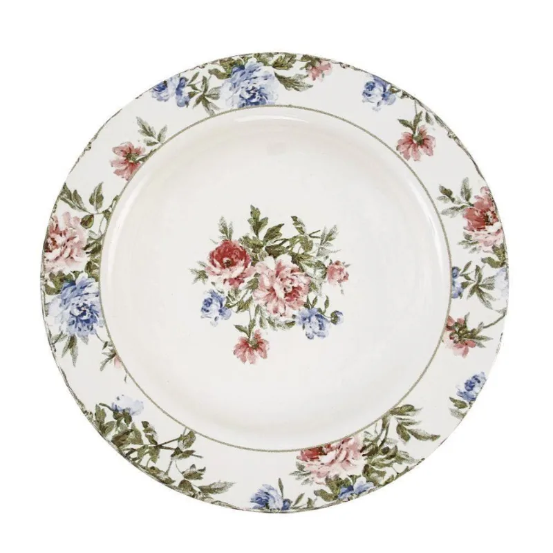 Prato Fundo Cerâmica Romântica 2 Havan Casa by Alleanza - 24,5 cm - Alleanza